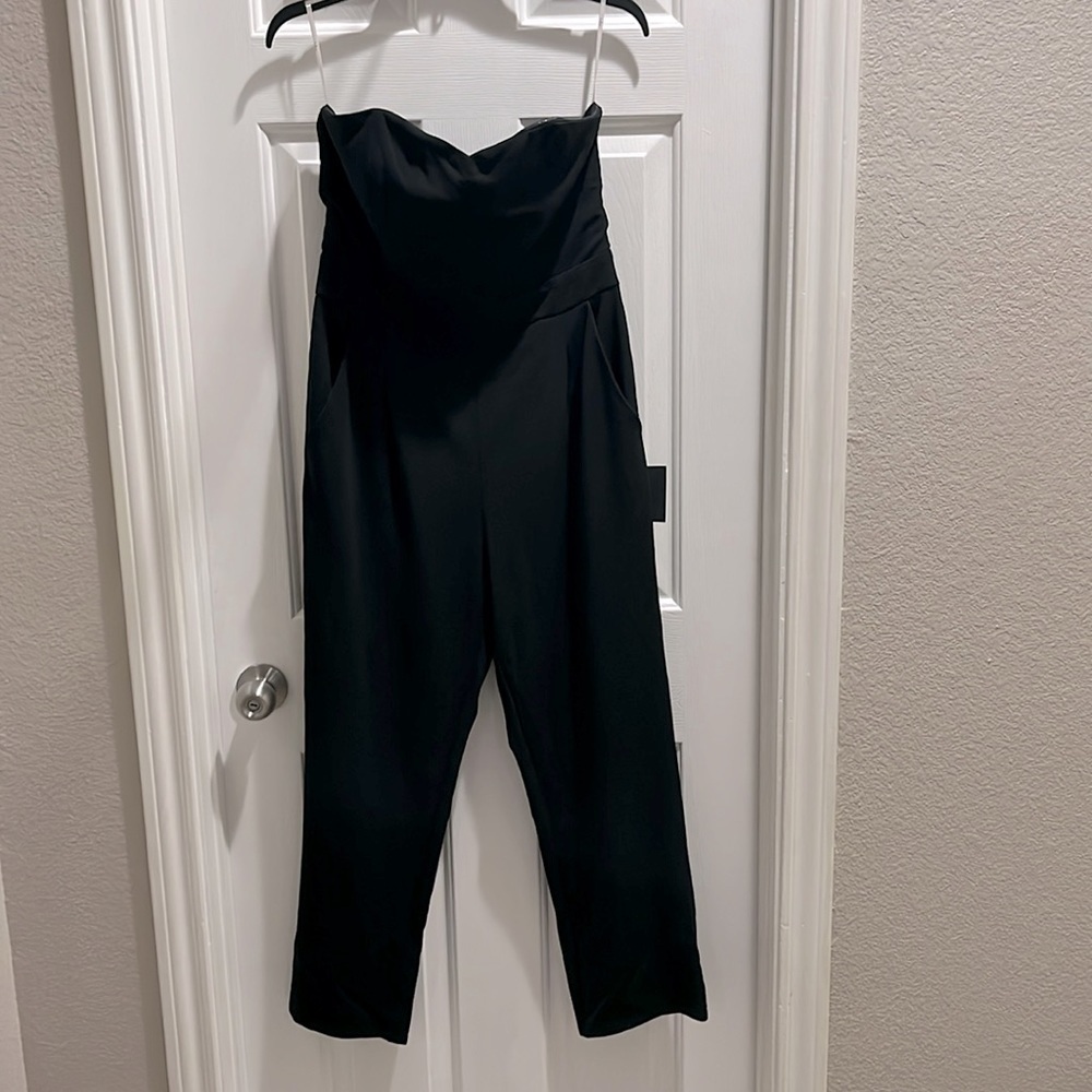 Girl's Night Black Strapless Culotte Jumpsuit size Large